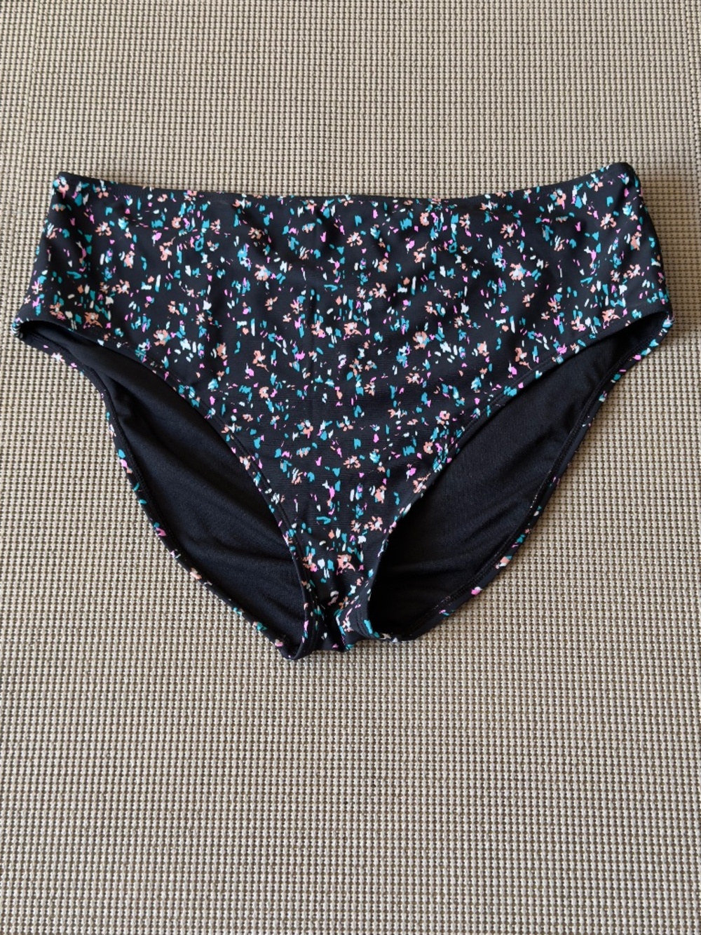 INDIGO SKY BY MAURICES confetti colored print womans high rise bikini size XL
